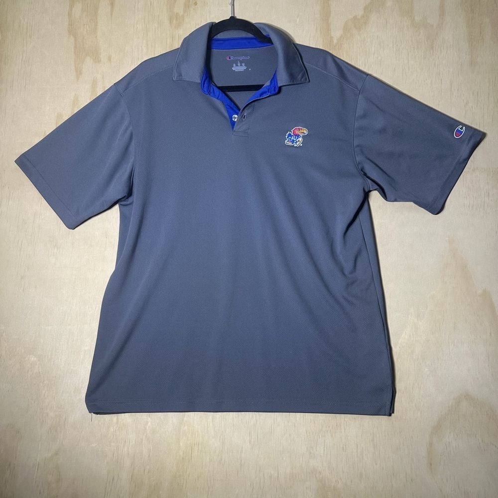kansas jayhawks Champion Polo Shirt Men’s Size Large‎